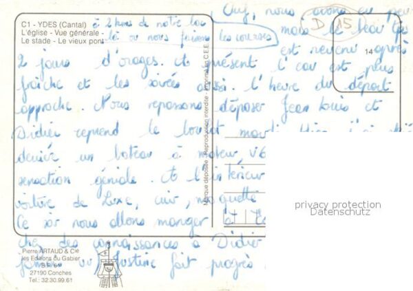 Ydes Eglise Vue generale Le stade Le vieux p – Bild 2
