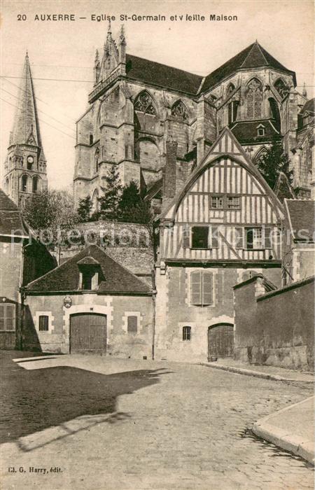 Auxerre Eglise St Germain et vieille Maison