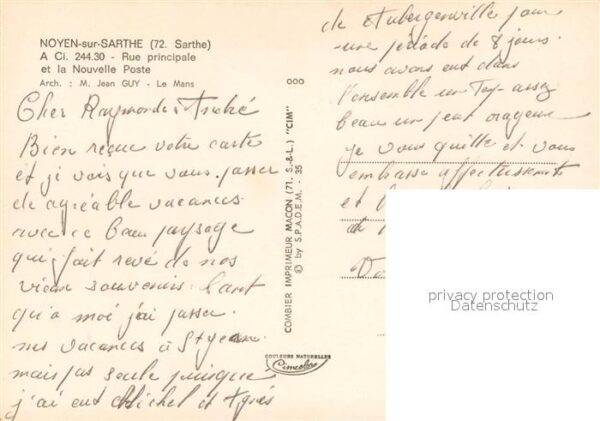 Noyen-sur-Sarthe Rue principale et la Nouvelle Poste – Bild 2