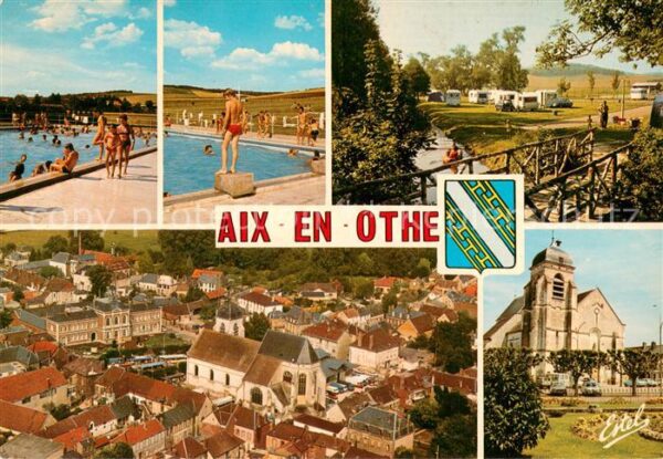 Aix-en-Othe Deux aspects de la piscine Le camping e