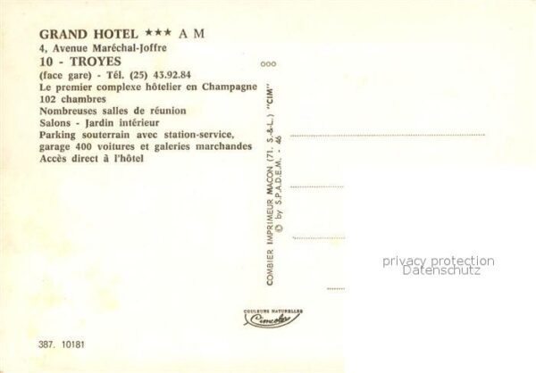 Troyes Aube Grand Hotel Nombreuses salles de reunio – Bild 2