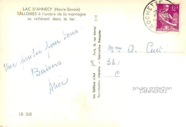 Talloires a l’ombre de la montagne se refletant d – Bild 2