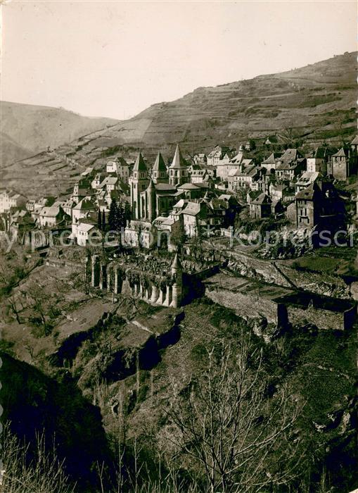 Conques Aveyron Vue panoramique Sud Est