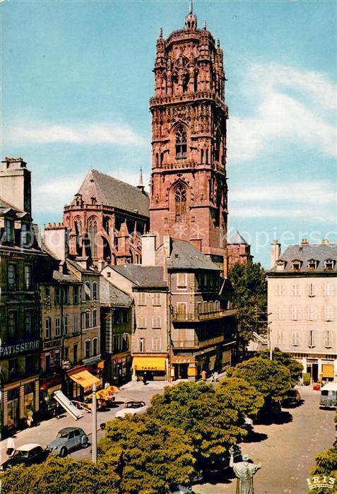 Rodez La cathedrale Notre Dame et la place de