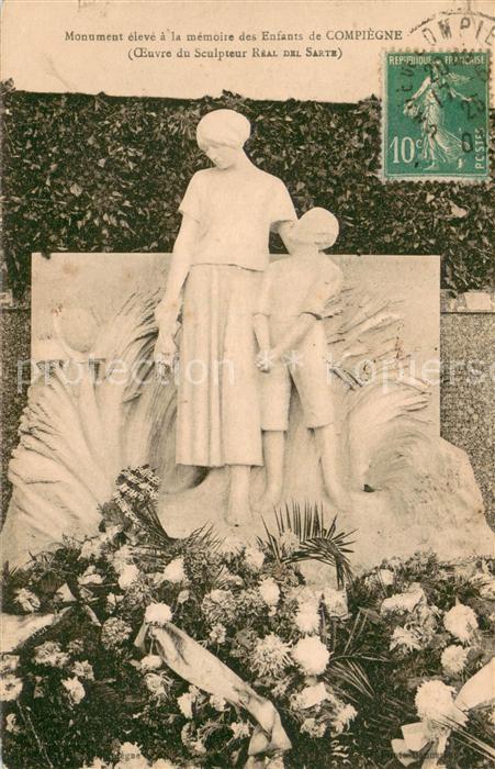 Compiegne Oise Monument eleve a la memoire des Enfants