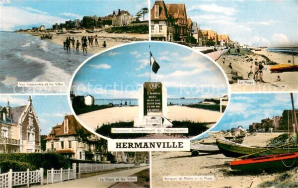 Hermanville-sur-Mer Vue d’ensemble et les Villas La Plage L