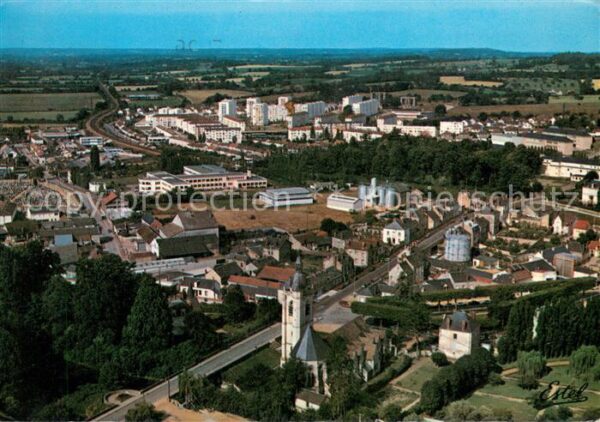 Nogent-le-Rotrou Vue aerienne l’eglise Saint Hilaire et