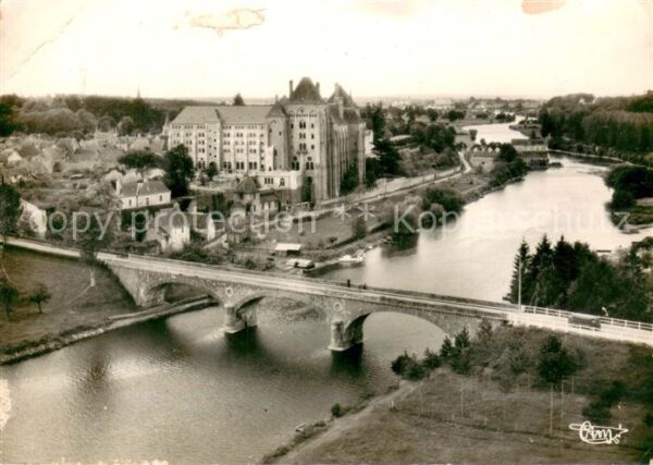 Solesmes Sarthe Abbaye Saint Pierre Vue aerienne
