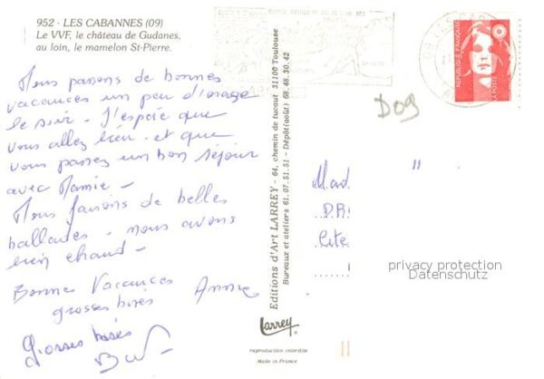 Les Cabannes Ariege Le VVF le chateau de Gudanes au loin le – Bild 2