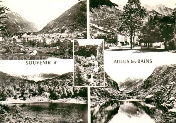 Aulus-les-Bains Vue generale et Vallee d’Erce Rue Princ