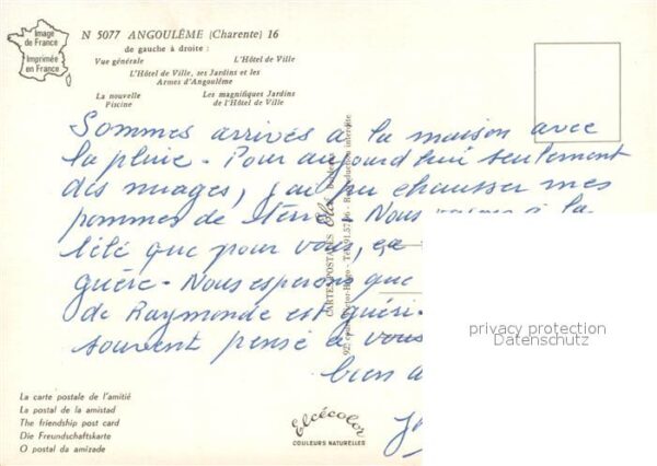 Angouleme Vue generale Hotel de Ville ses Jardins – Bild 2
