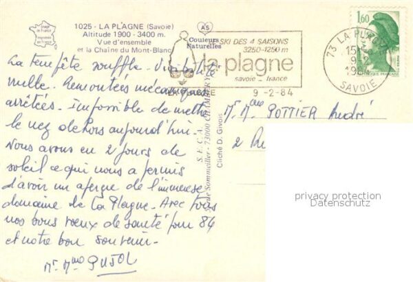 La Plagne Vue d’ensemble et la Chaine du Mont Bla – Bild 2