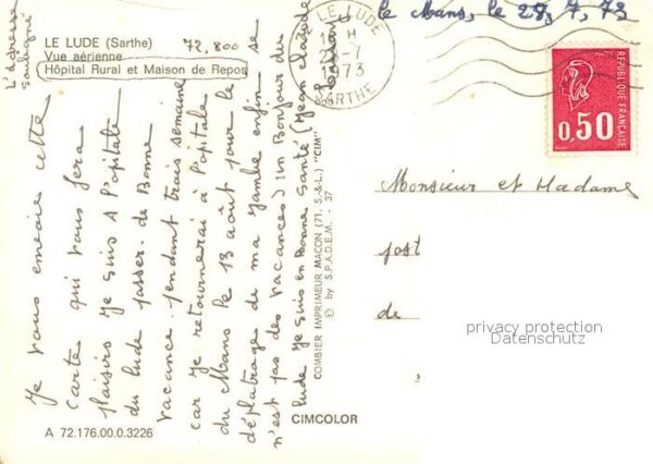 Le Lude Vue aerienne Hopital Rural et Maison de – Bild 2
