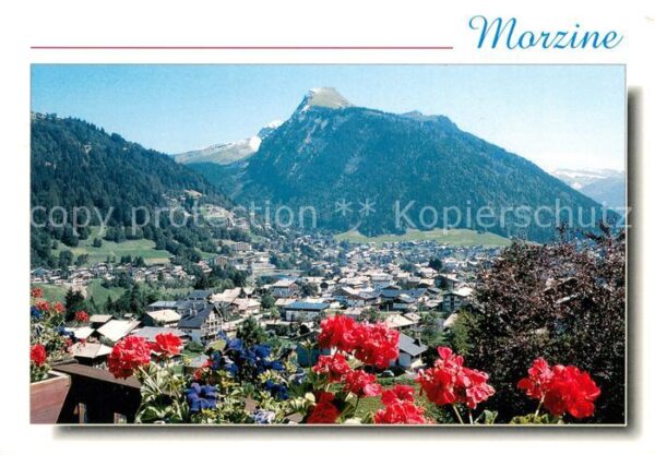 Morzine Vue generale en fond la Pointe de Ressa