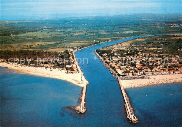 Le Grau d Agde Vue aerienne et La Tamarissiere