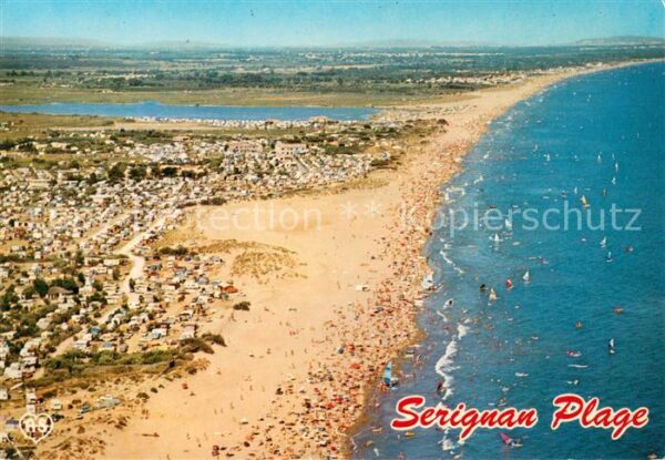 Serignan Plage Vue panoramique aerienne