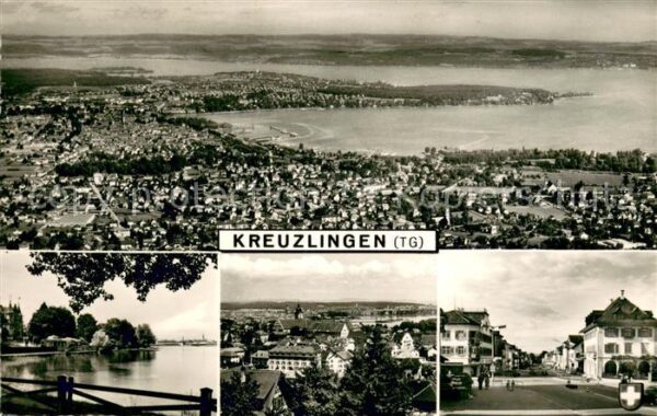 Kreuzlingen TG Fliegeraufnahme mit Konstanz und Bodens