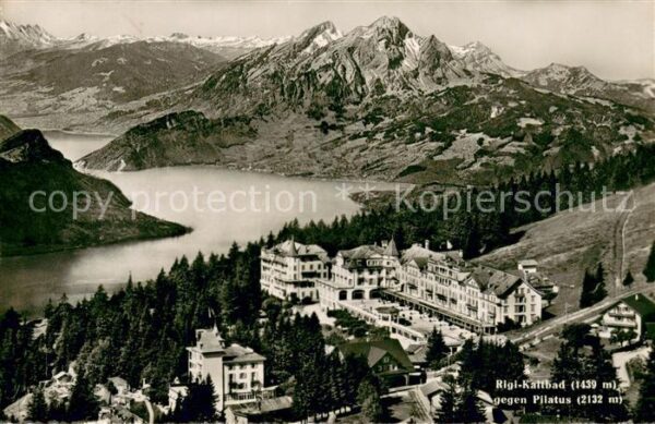 Rigi Kaltbad Fliegeraufnahme mit Pilatus