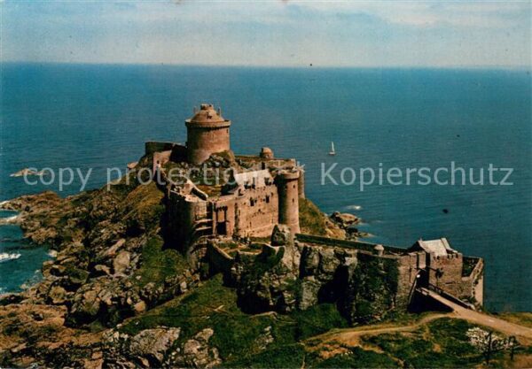 Cap Frehel Cotes d Armor Bretagne Vue generale aerienne de Fort la Latte