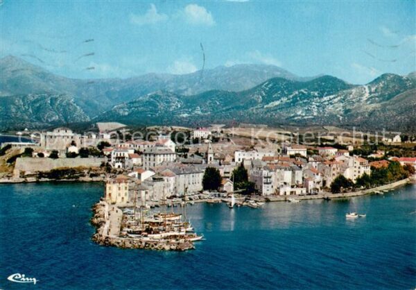 Saint-Florent Haute-Corse Vue aerienne sur le centre de St Floren