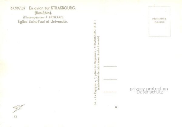 Strasbourg Alsace Eglise Saint Paul et Universite Vue aer – Bild 2