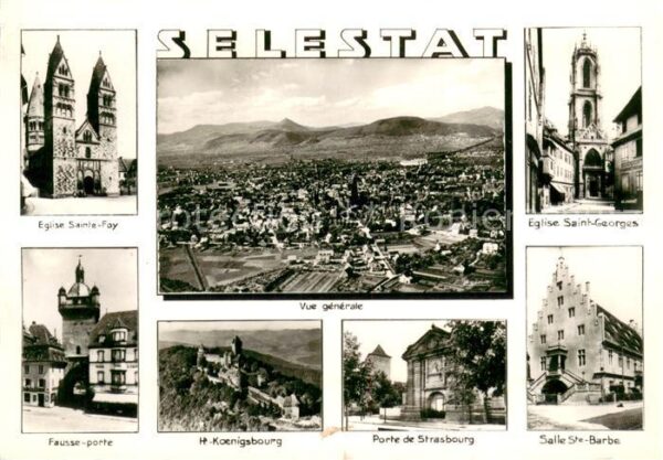 Selestat Bas Rhin Elsass Eglise Sainte Foy Fausse porte Vue gene