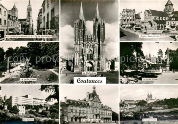 Coutances Rue Geoffroy de Montbray Eglise Jardin