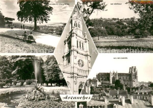 Avranches Vue panoramique vers le Mont Saint Mich