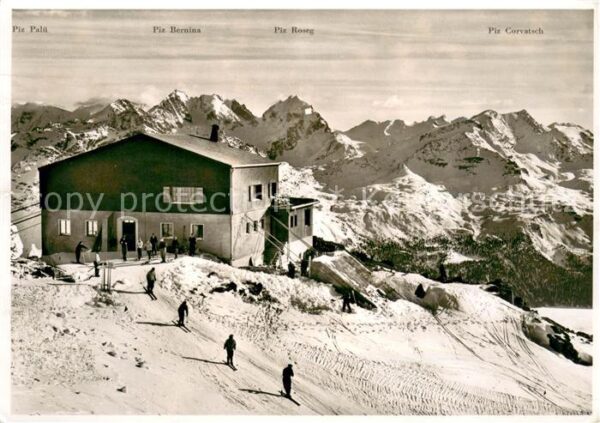 St Moritz GR Bergstation Luftseilbahn Corviglia Piz