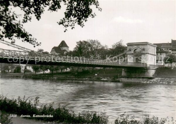 Aarau AG Kettenbrücke über die Aare