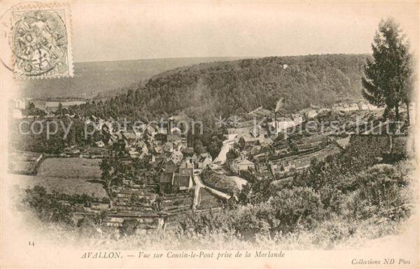Avallon Vue sur Cousin le Pont prise de la Morl