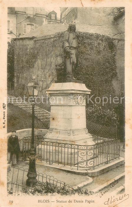 Blois 41 Statue de Denis Papin