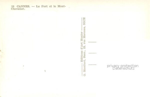 Cannes Alpes-Maritimes Le Port et le Mont Chevalier – Bild 2