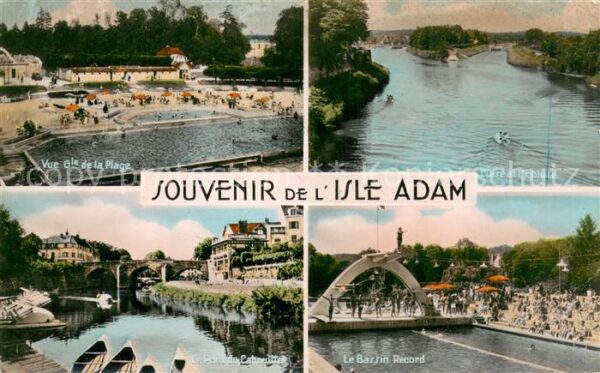 Isle Adam La Plage Oise et l’Ecluse Le Pont du La