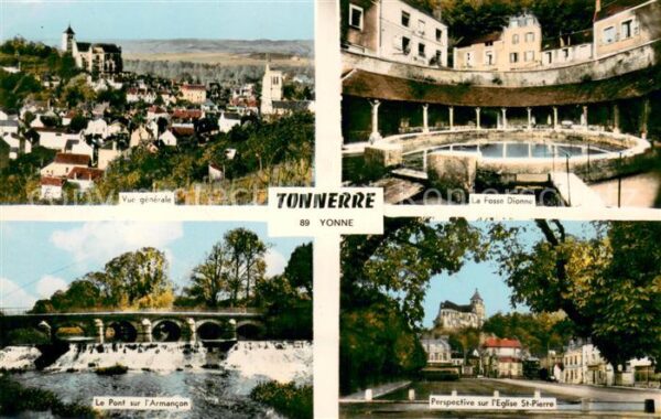Tonnerre Vue generale La Fosse Dionne Le Pont su