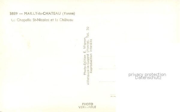 Mailly-le-Chateau La Chapelle St Nicolas et le Chateau – Bild 2