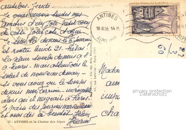 Antibes Alpes Maritimes et la Chaine des Alpes – Bild 2