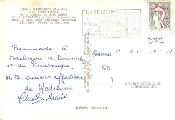 Barbizon Le Vieux Puits et la maison de JF Mille – Bild 2