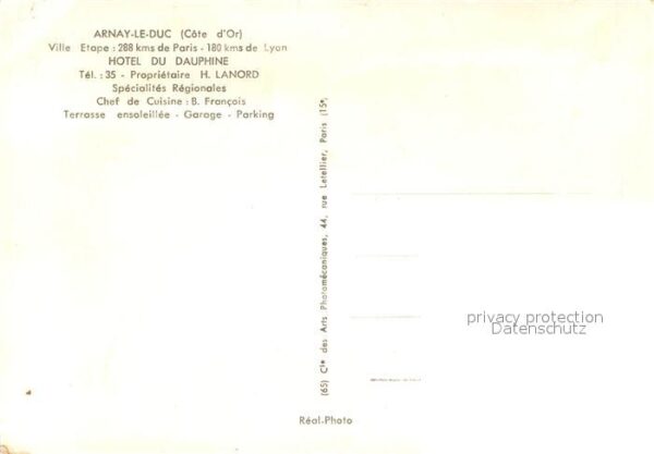 Arnay-le-Duc Hotel du Dauphine Restaurant Vue partie – Bild 2