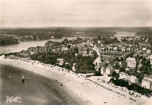 Benodet Vue aerienne La Plage la Ville Le Phare