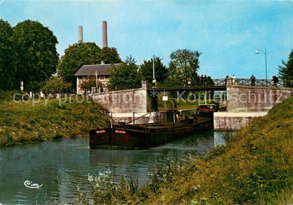 Vaires-sur-Marne Le canal et l'ecluse
