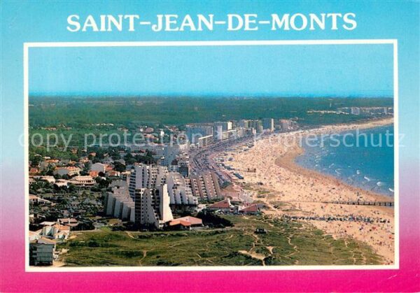 Saint Jean de Monts Vue generale aerienne de la plage le VV