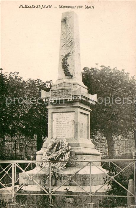 Plessis-Saint-Jean Monument aux Morts Kriegerdenkmal