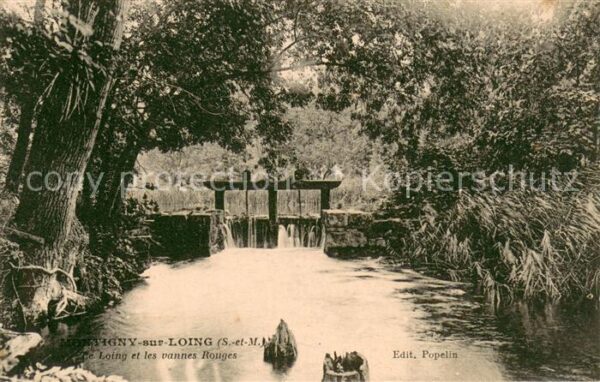 Montigny-sur-Loing Le Loing et les vannes rouges