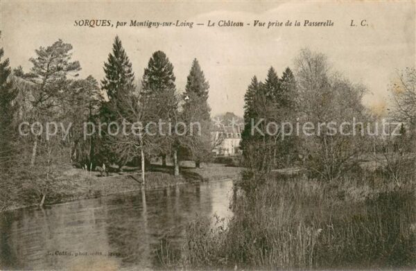 Montigny-sur-Loing Plaine de Sorques Chateau vue prise de