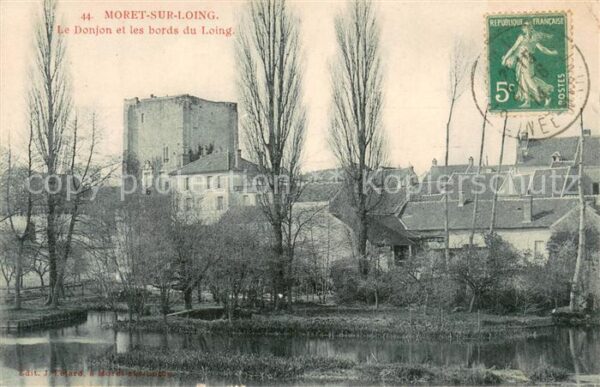 Moret-sur-Loing Le donjon et les bords du Loing