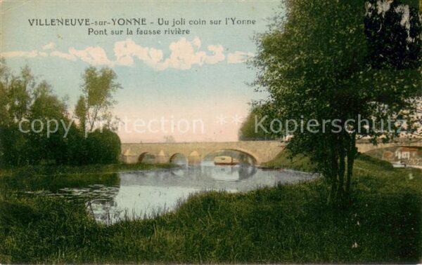 Villeneuve-sur-Yonne Un joli coin sur l'Yonne Pont sur la fa