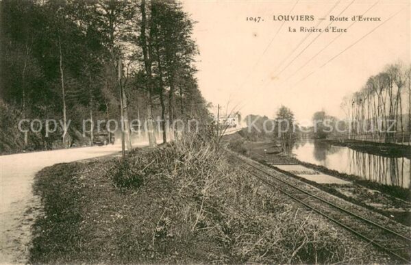 Louviers Eure Route d_Evreux Chemin de fer la Rivière
