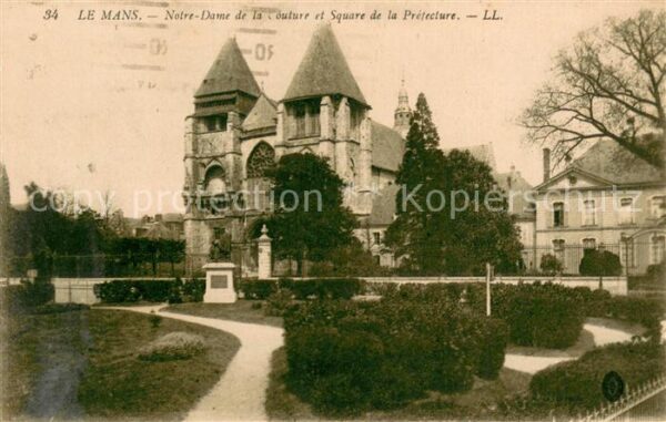 Le Mans Sarthe Notre Dame de la Couture et Square de l