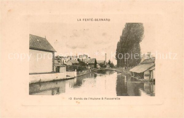 La Ferte-Bernard Bords de l_Huisne et Passerelle